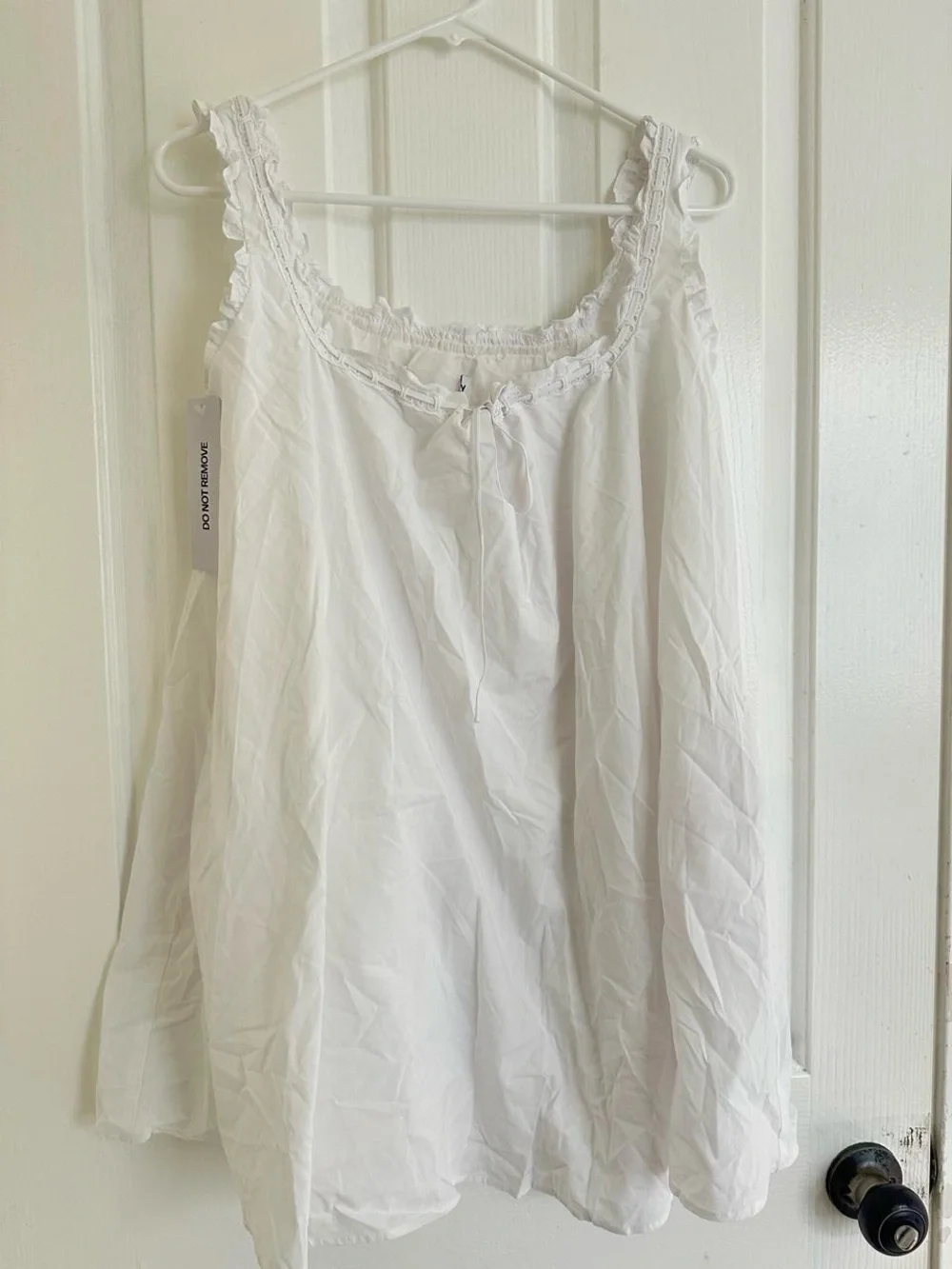 Princess Polly White Ruffle Strap Mini Dress